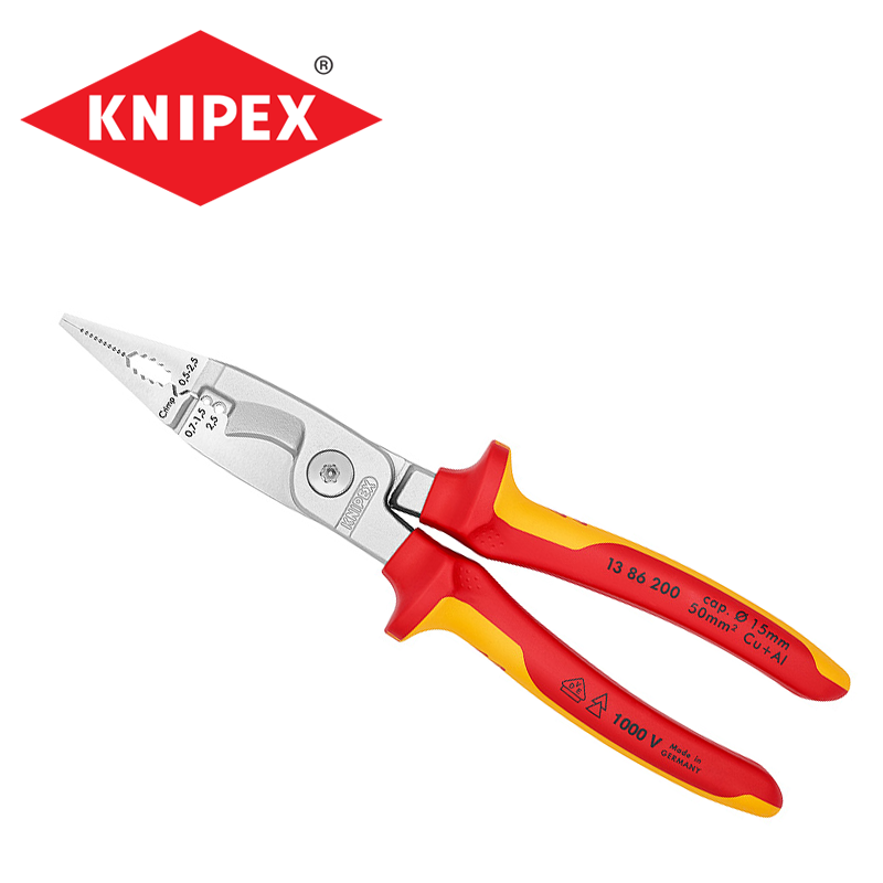 Пассатижи книпекс. 1386200 Knipex. Клещи электромонтажные VDE Knipex KN-1386200. Плоскогубцы Knipex KN-1386200. Многофункциональные пассатижи электрика Knipex.