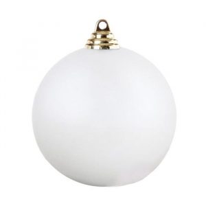 Рождественский шар 15 см, белый