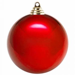 Рождественский шар 20 см, красный
